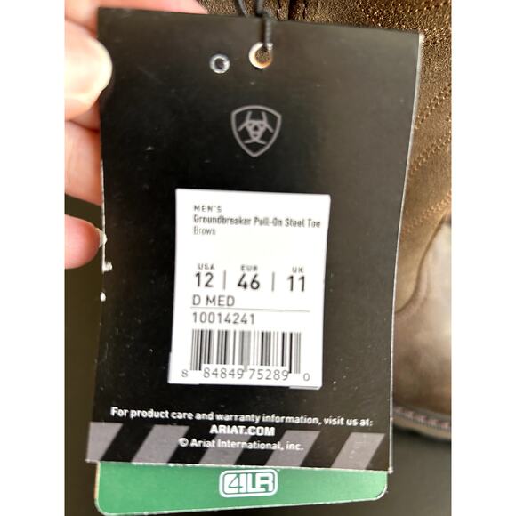 Ariat Groundbreaker Pull-On Steel Toe Work Boots, NWT, 12 - Picture 4 of 8